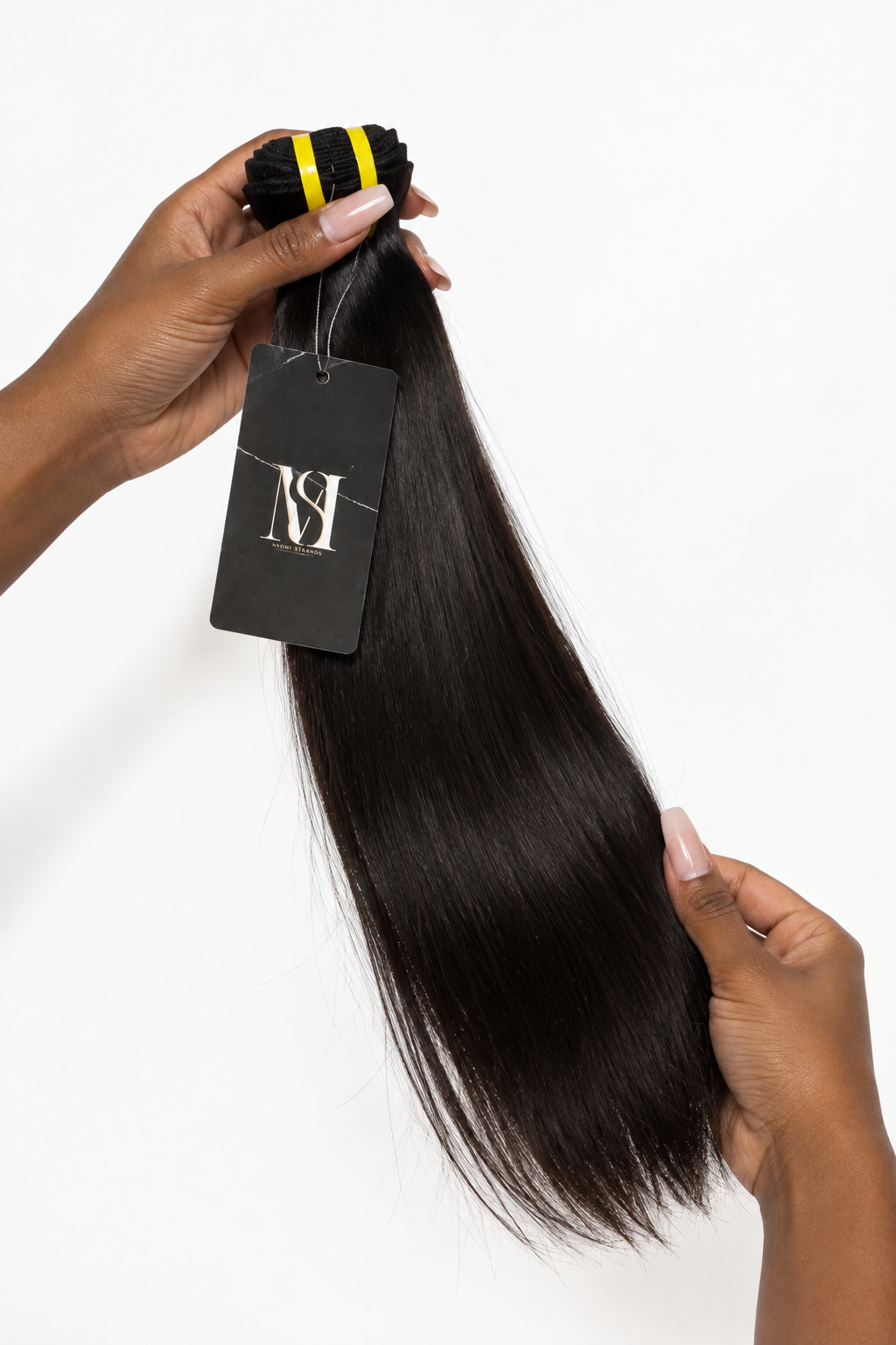 Black Double Drawn Human Hair